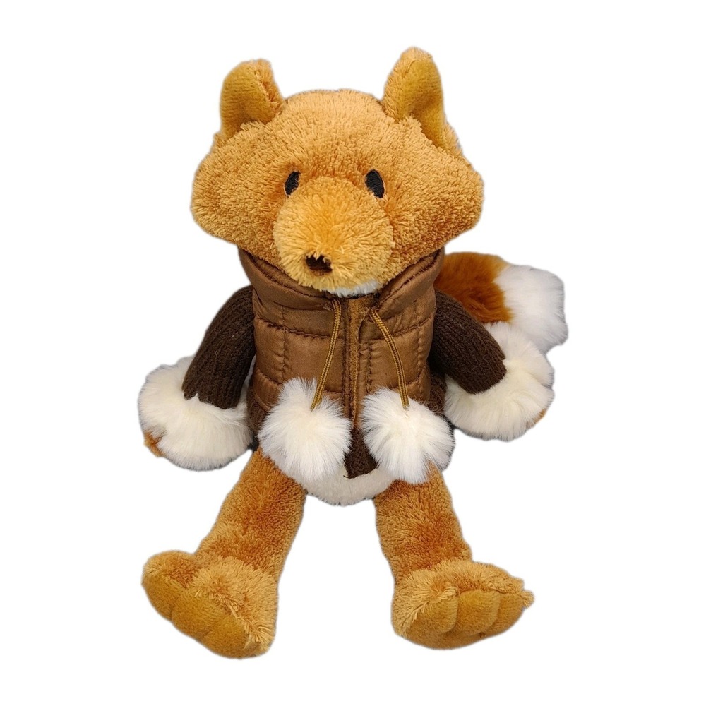 Bath & Body Works Hickory Fox Plush 9" Puffer Jacket Winter Vest Stuffed Animal